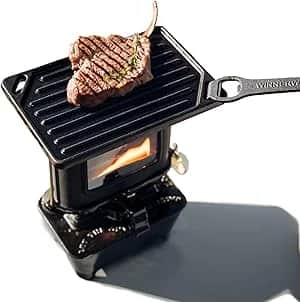 CAMPWERK Petroleum Outdoor Feuer Camping Kocher mit Steak Grillplatte