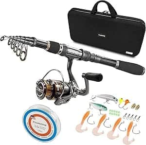 PLUSINNO Teleskop Rute und Rolle Combos Full Kit